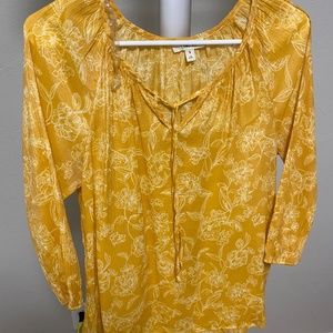 YELLOW FLORAL TOP
